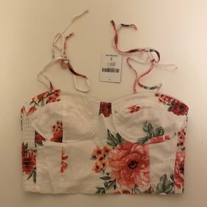Forever21 Floral Crop Tank Top